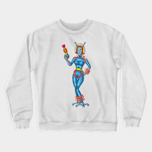 Alien Woman with Ray Gun MONSTER GIRLS Series I Crewneck Sweatshirt